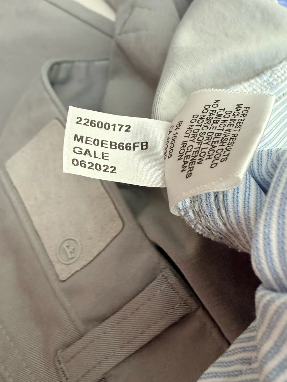 Peter Millar | Eb66 Performance 5 Pocket Pants | Silver | Waist 38” Inseam 32”